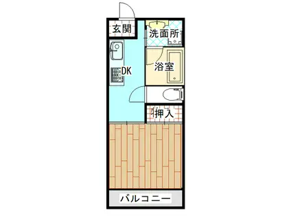 イーストコーポ(1DK/6階)の間取り写真