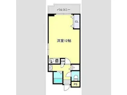 ウイングス神姫(ワンルーム/2階)の間取り写真