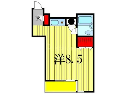 ガラ・シティ金町(ワンルーム/4階)の間取り写真