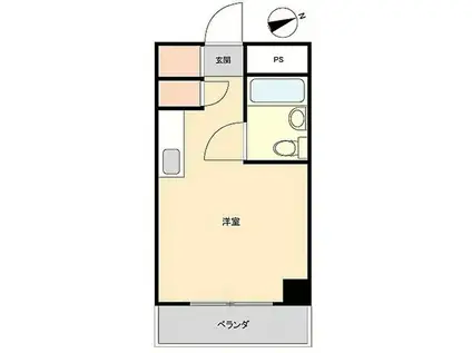 ルーブル中村橋(ワンルーム/3階)の間取り写真