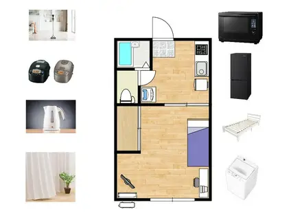 サンハウス周南(1K/2階)の間取り写真