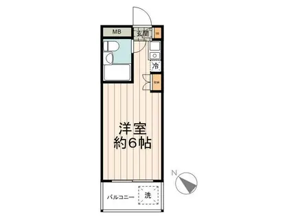 プラーズ金町(ワンルーム/1階)の間取り写真