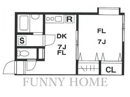 ティーケー桜新町Ⅲ(1DK/1階)の間取り写真