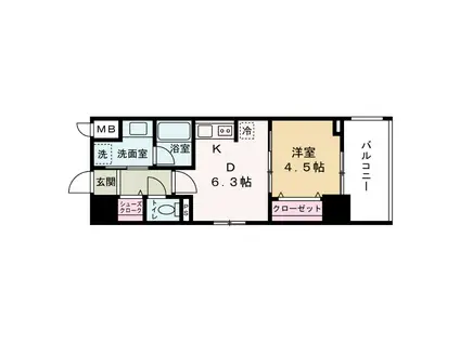 MA MINETTE(1DK/5階)の間取り写真