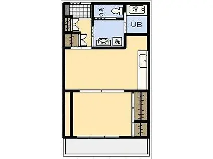 シティビルまなび野 2号棟(1LDK/1階)の間取り写真