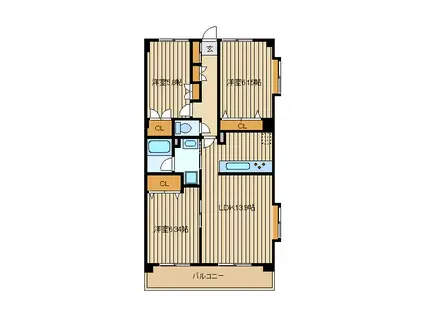 コンフォートヴィラ(3LDK/1階)の間取り写真