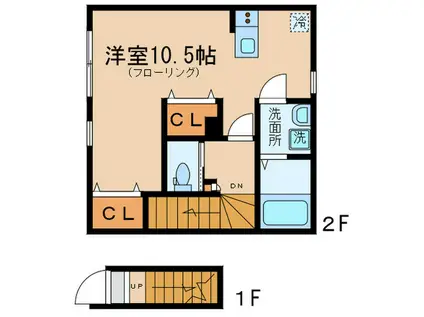 パオメゾン新宿(ワンルーム/2階)の間取り写真