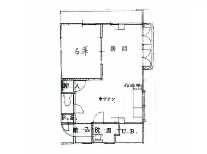 あらいぜきオークハイツ(1LDK/3階)の間取り写真