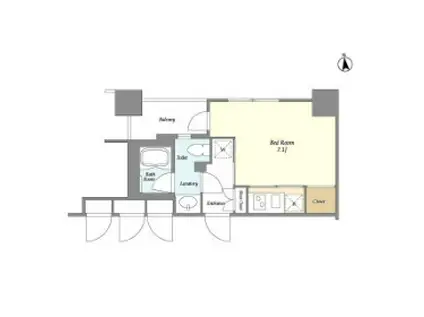 東急セットアップレジデンス恵比寿(ワンルーム/5階)の間取り写真