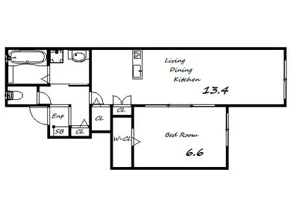 メゾンド・メルヴェーユ須磨(1LDK/1階)の間取り写真