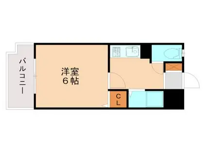 ベルデマール千早(1K/4階)の間取り写真