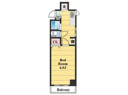 中村ビル(1K/2階)の間取り写真