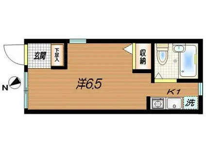 キリンハイム(1K/1階)の間取り写真