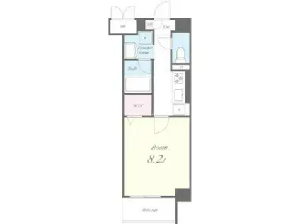 インターパークII(1K/3階)の間取り写真