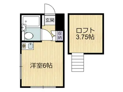 藤パレス井の頭B棟(ワンルーム/1階)の間取り写真