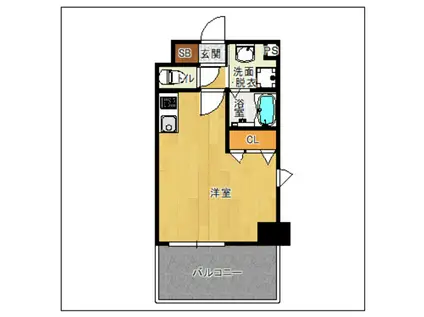 サヴォイ ソリディティ(1K/6階)の間取り写真