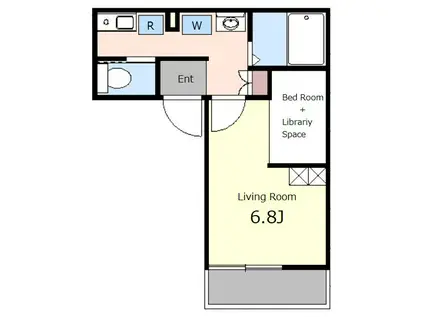 U-STYLE(1K/1階)の間取り写真