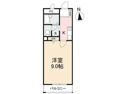 フィネス今里(1K/3階)の間取り写真