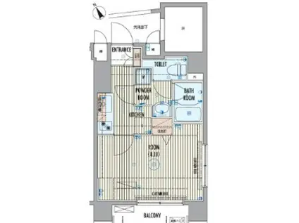 レジーナ上野イースト(1K/8階)の間取り写真