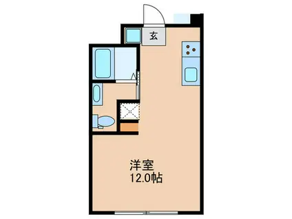 メゾン茨木(ワンルーム/4階)の間取り写真