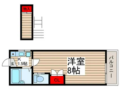 ギャレット21(1K/1階)の間取り写真