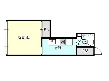 阿万コーエイハイツ3(1K/3階)の間取り写真