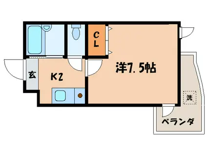 ミィウィ下鴨(1K/4階)の間取り写真