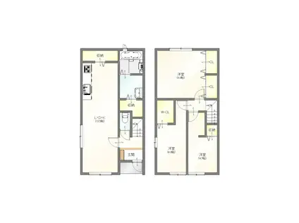 LAXIMO D棟(3LDK/1階)の間取り写真