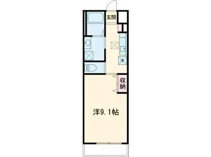 近江鉄道本線 高宮駅(滋賀) 徒歩6分 2階建 築7年(1K/1階)の間取り写真