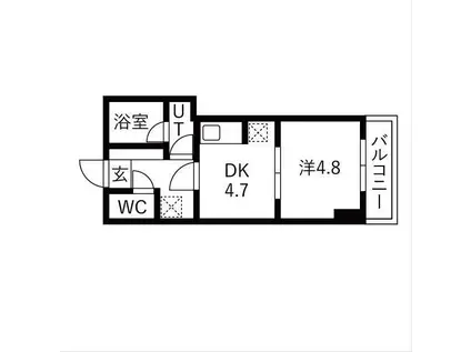 TRADIS大塚(1DK/3階)の間取り写真