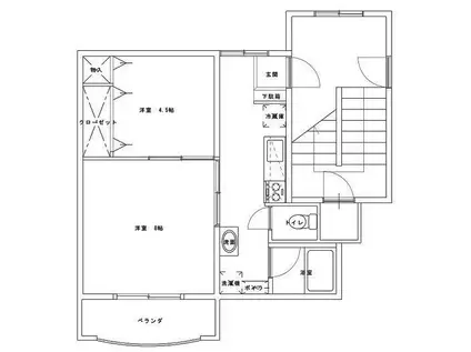 カーサBUONO(2K/1階)の間取り写真