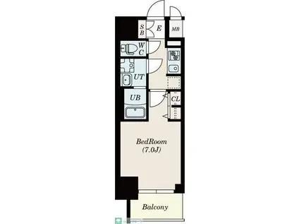 S-RESIDENCE熱田II(1K/8階)の間取り写真