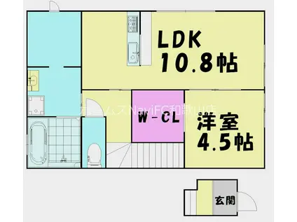 レア・ナル加納(1LDK/2階)の間取り写真