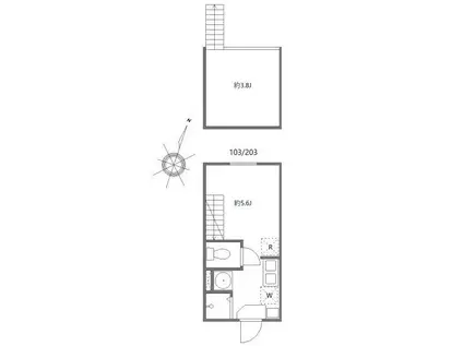 エイチワイコネクト東大泉(ワンルーム/2階)の間取り写真
