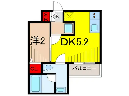AZEST金町(1DK/3階)の間取り写真