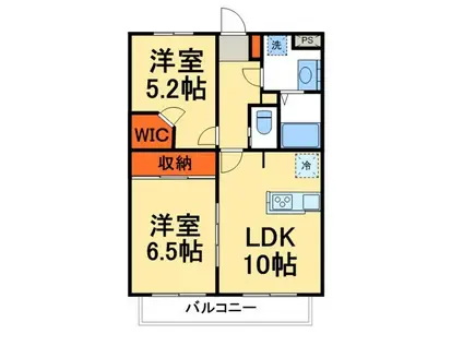 コンシェリーコート(2LDK/1階)の間取り写真