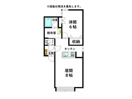 DIARLIFE T2(1LDK/2階)の間取り写真