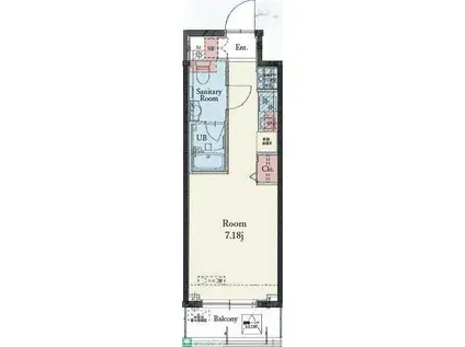 RESIDENCE IRUMA(ワンルーム/4階)の間取り写真