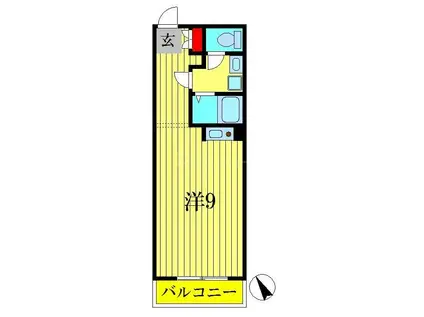 デイズガーデン(ワンルーム/1階)の間取り写真