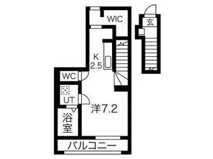 シティハウス長田町(1K/2階)の間取り写真