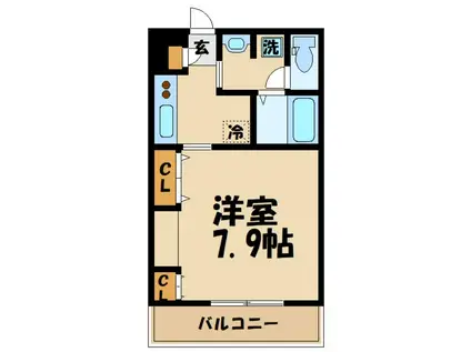 リブリ・フローレス参番館(1K/1階)の間取り写真