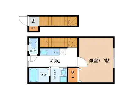 リトスメラン開成(1K/2階)の間取り写真