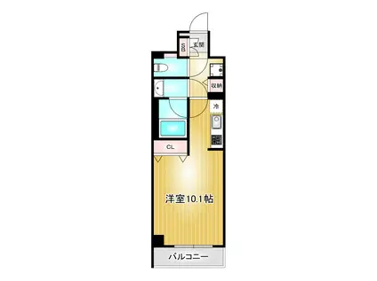 ノヴェル新栄(ワンルーム/9階)の間取り写真