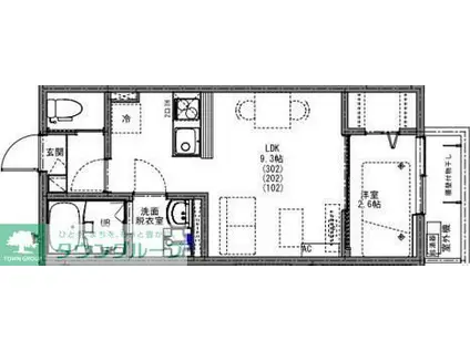 KEIAI RESIDENCE 南柏(1LDK/1階)の間取り写真