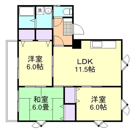 マジェステイガーデン A棟(3LDK/2階)の間取り写真