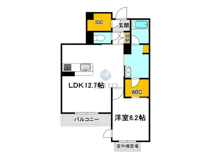 和の杜 江坂(1LDK/2階)の間取り写真