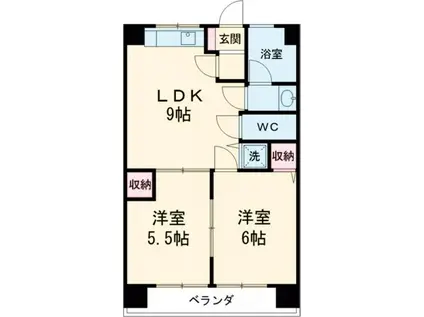 リアライズ岐南I(2DK/1階)の間取り写真