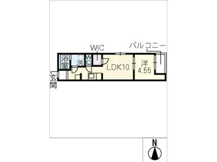 RADIANCE名城公園 N棟(1LDK/3階)の間取り写真