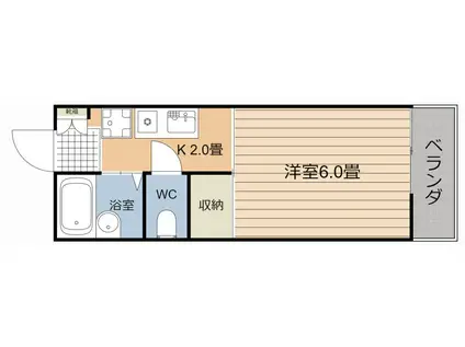 プレジールゆみ(1K/2階)の間取り写真