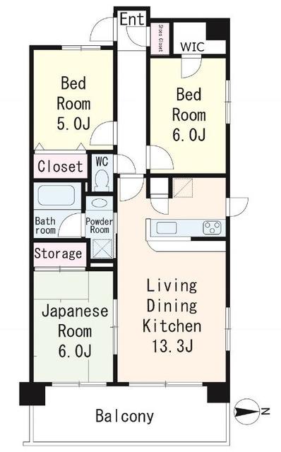 CASA DEL MARE(3LDK/4階)の間取り写真